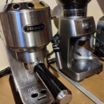 coffee machine and coffee grinder