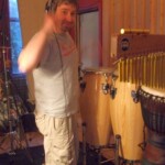 David playing percussion